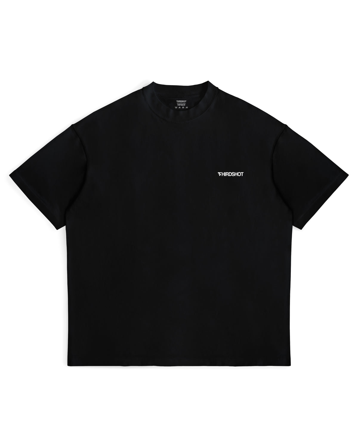 Acapulco Origins Tee in black, front view with white Third Shot chest logo