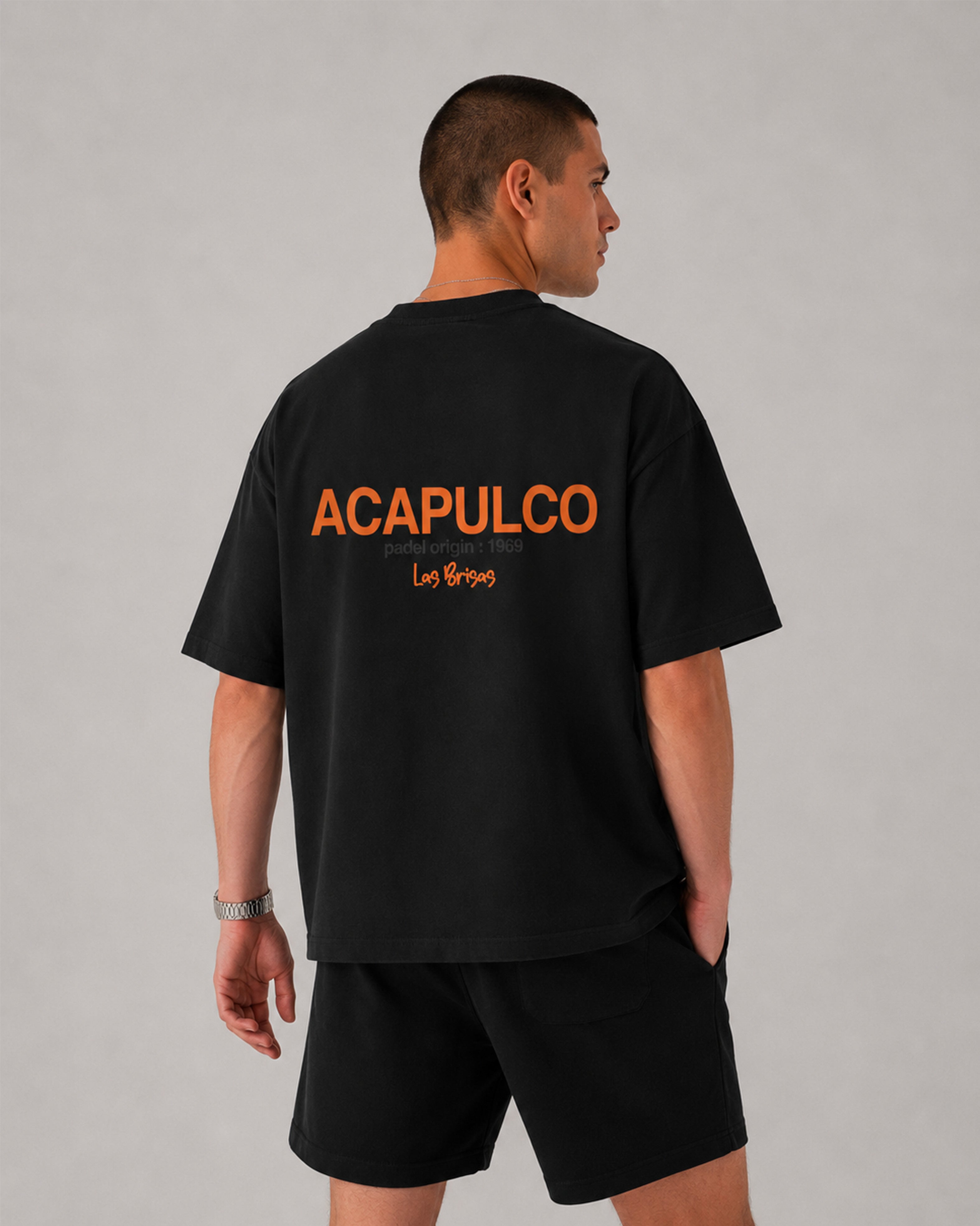 Acapulco Origins T-shirt - Black and Orange