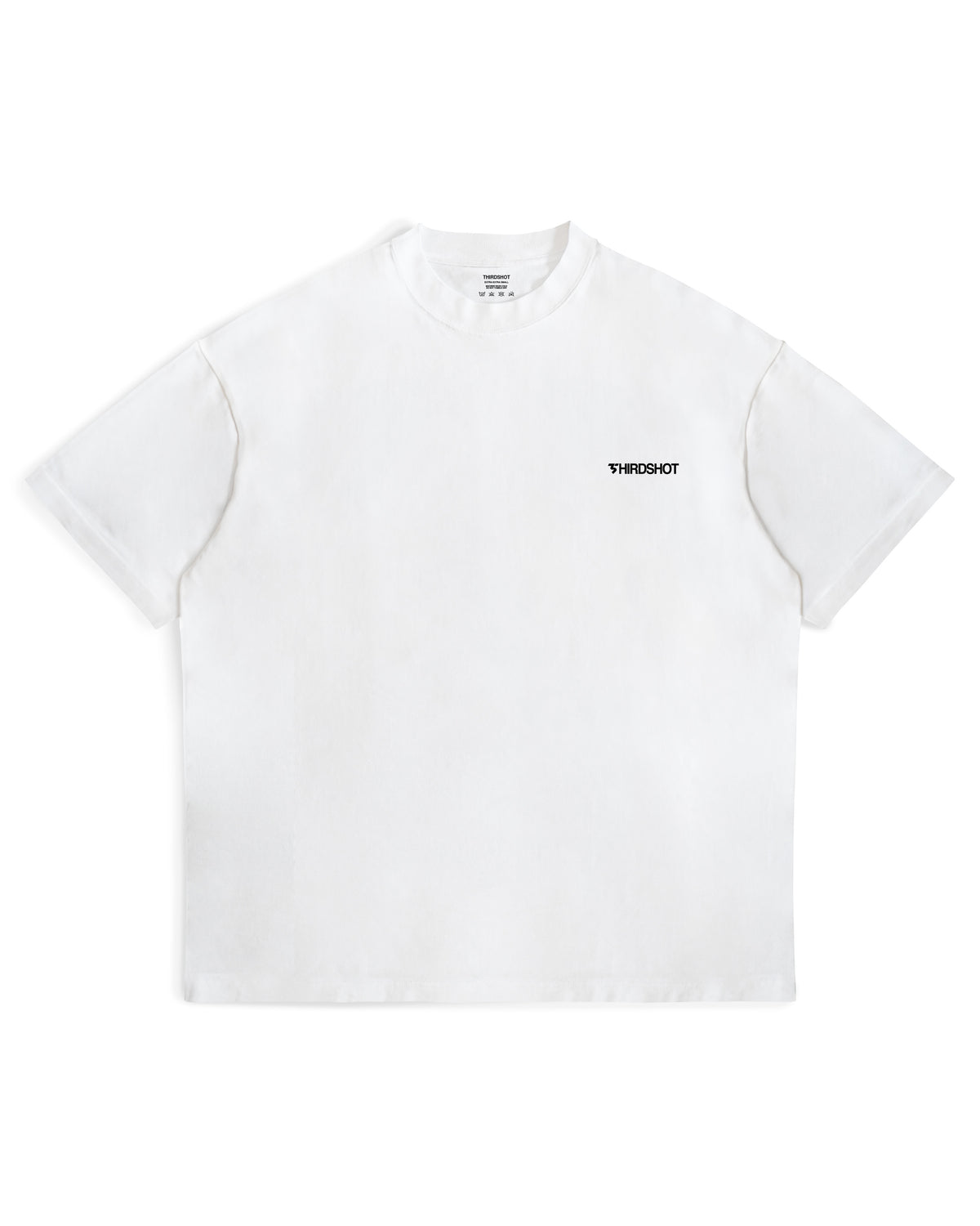 Acapulco Origins Tee in white, front view with black Third Shot chest logo