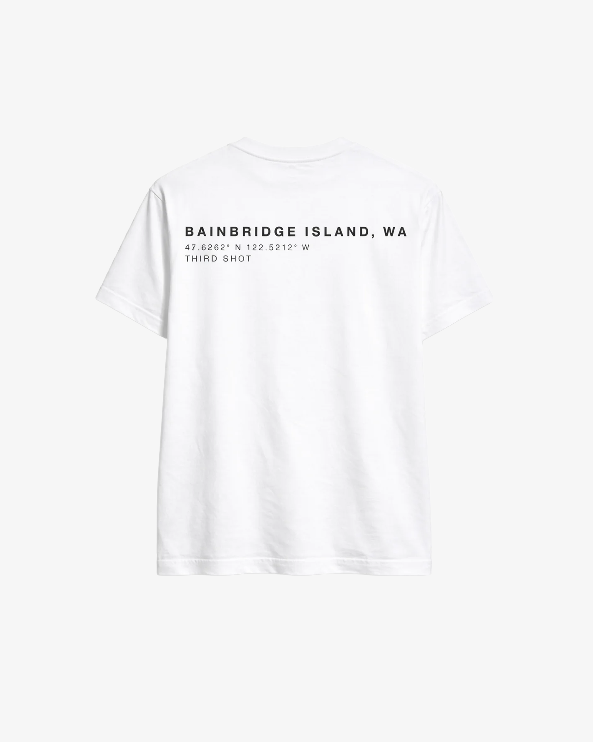 Bainbridge Island Tee 200gsm in White — Third Shot UK pickleball & padel tee