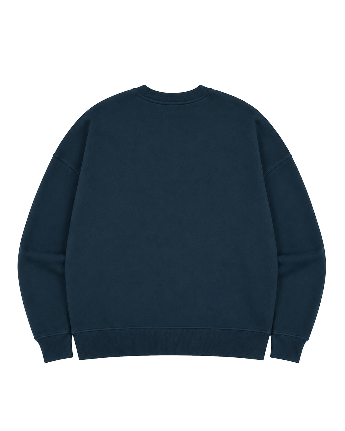 Unisex Oversized Crewneck Sweat in deep teal, back view
