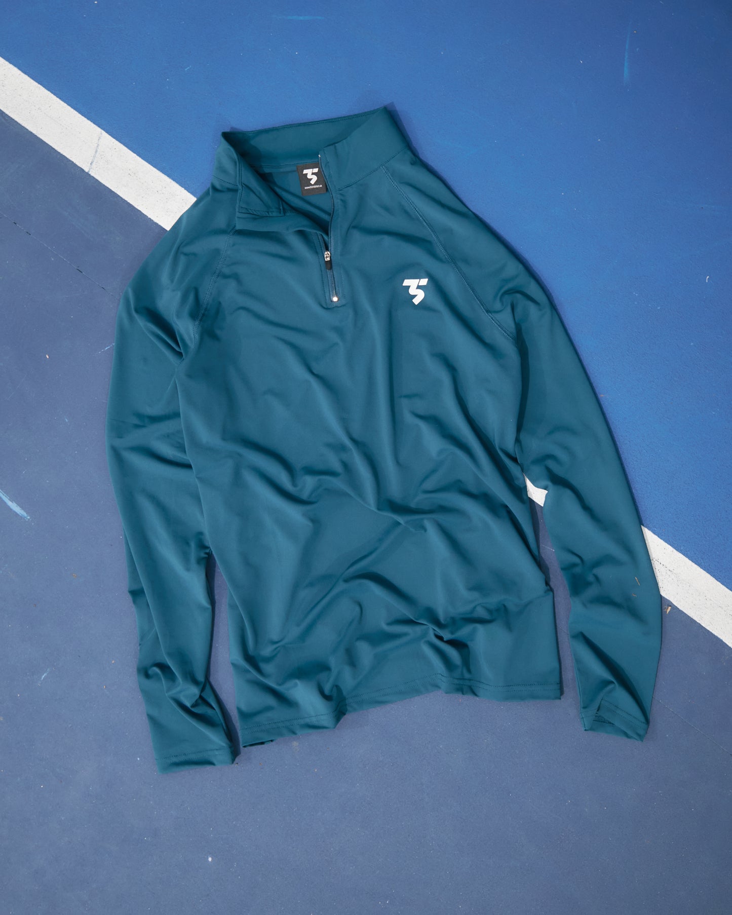 Performance Quarter Zip Sports Top - White