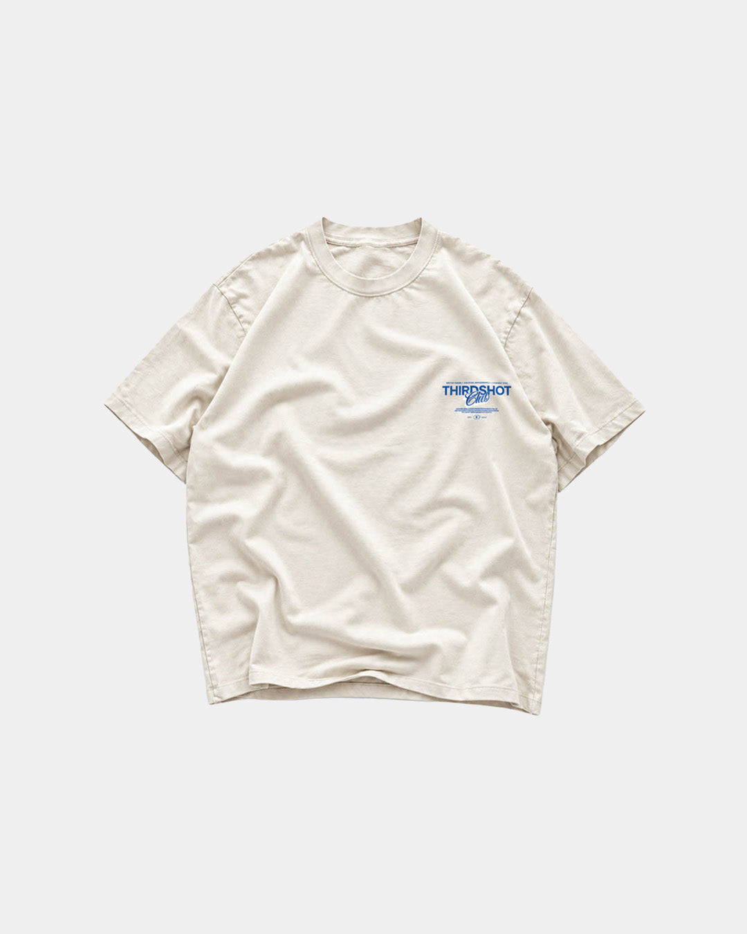Third Shot Founded Box Tee - Ecru and Blue