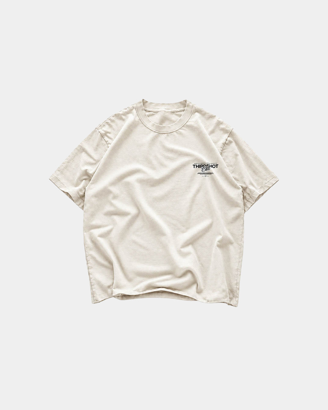 Third Shot Founded Box Tee - Ecru and Black