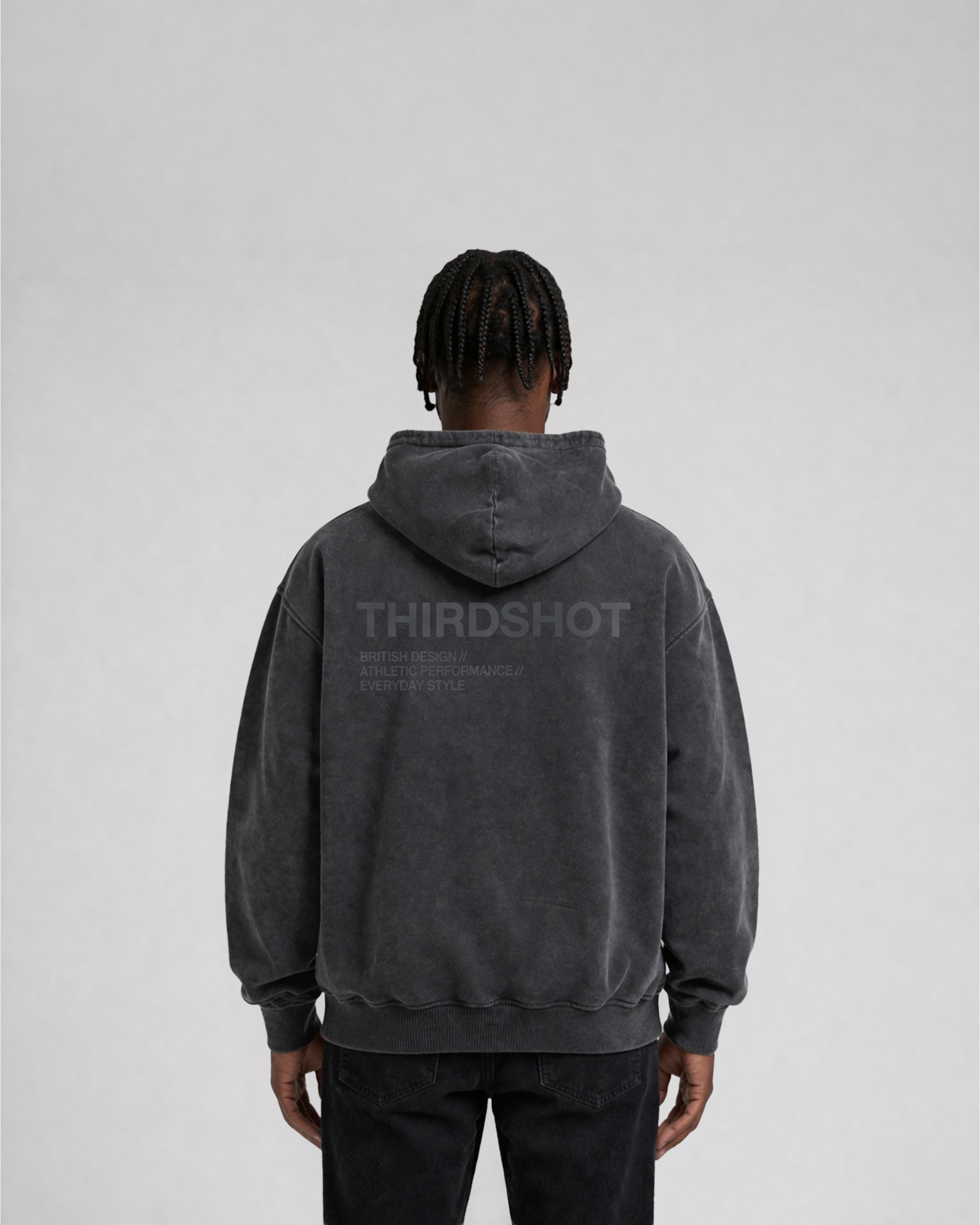 Signature Heavyweight Hoodie - 400gsm — Third Shot UK pickleball & padel hoodie - back view