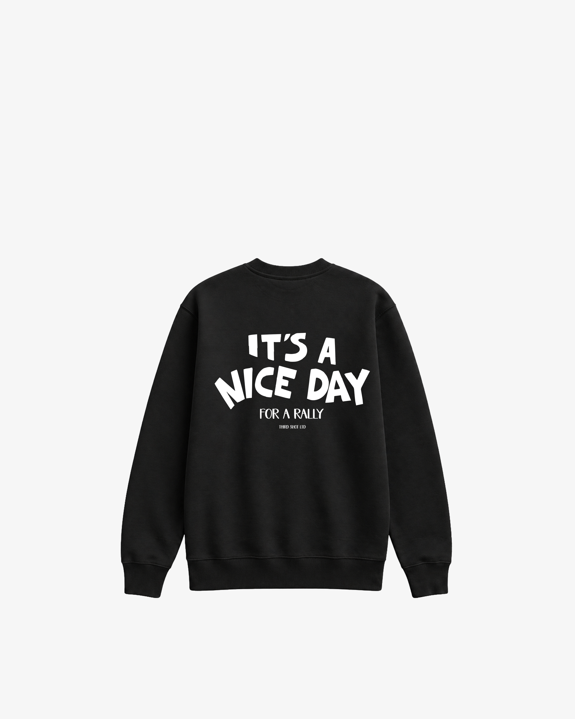 Third Shot Nice Day For a Rally Relaxed Crewneck — padel & pickleball sweatshirt