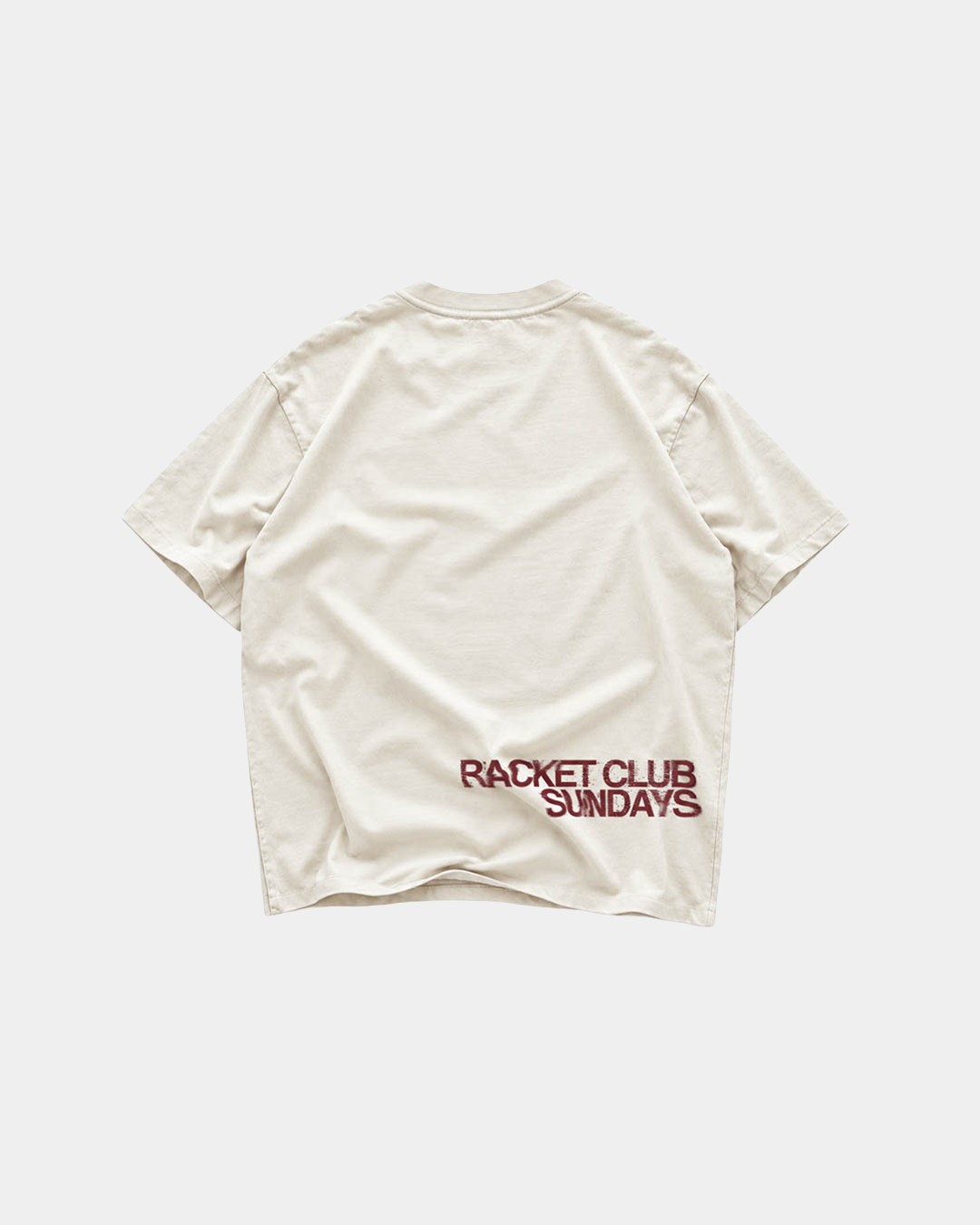 Racket Club Sundays Tee - Ecru and Red