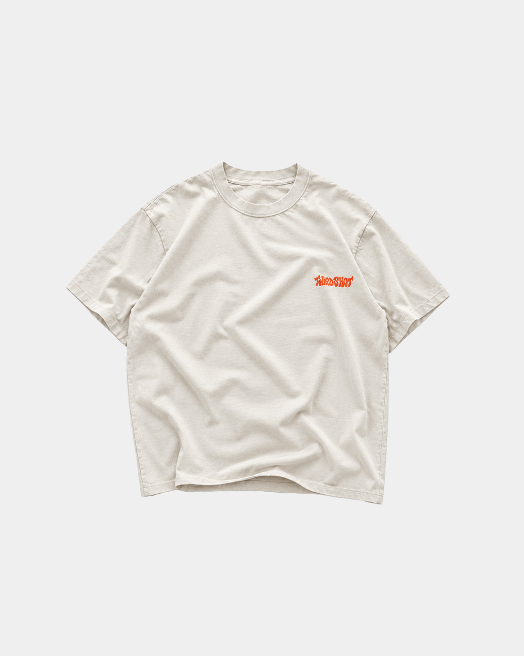 Retro Tee - Ecru and Orange