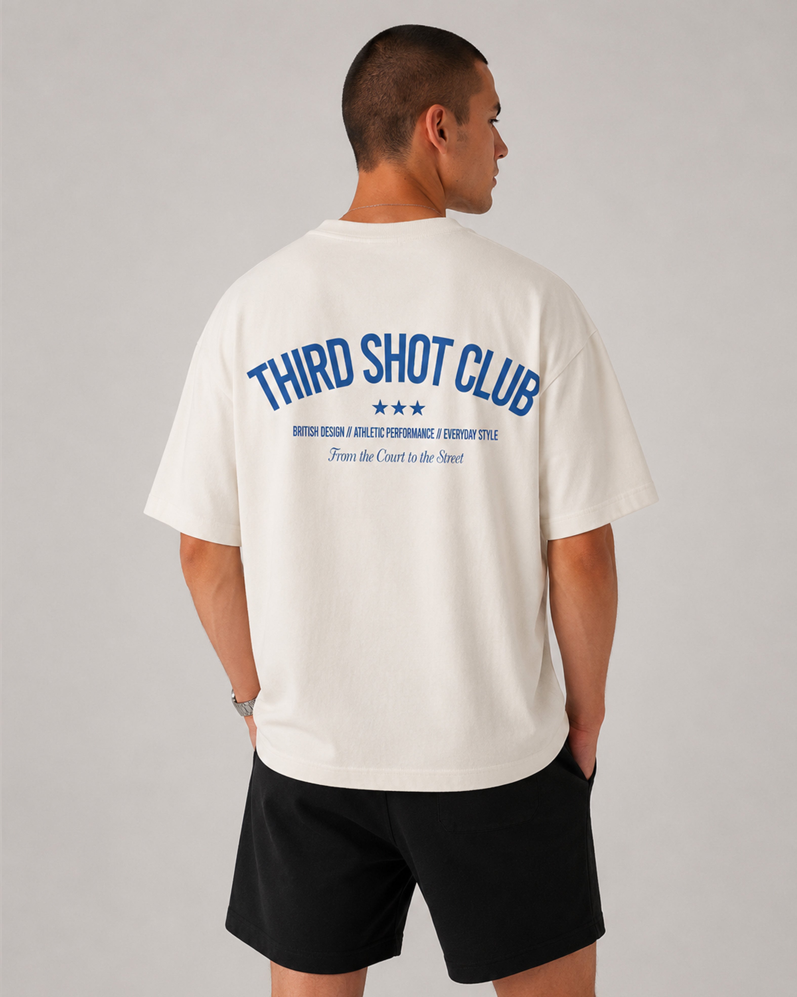 Americano T-shirt - Ecru and Blue