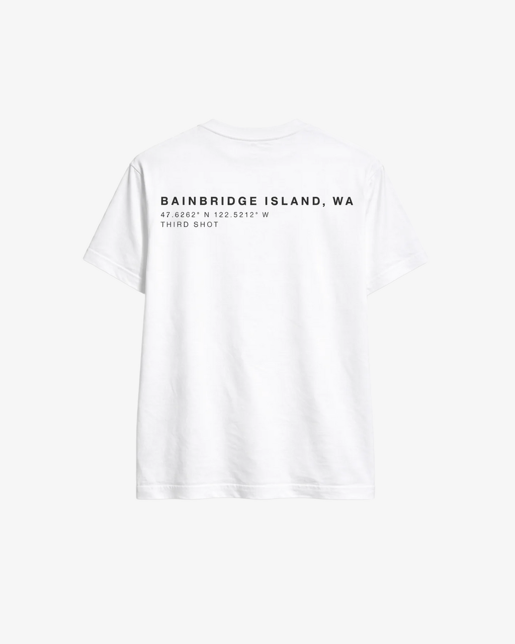 Bainbridge Island Tee 200gsm in White — Third Shot UK pickleball & padel tee
