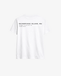 Bainbridge Island Tee 200gsm in White — Third Shot UK pickleball & padel tee