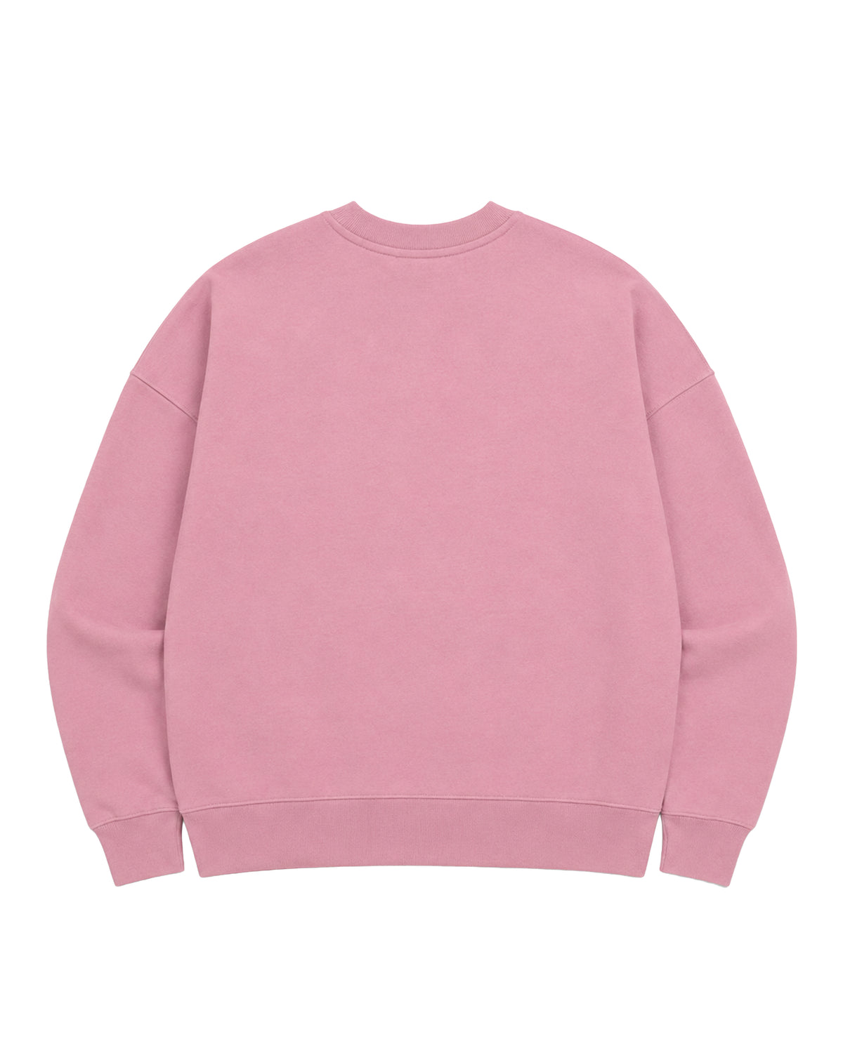 Unisex Oversized Crewneck Sweat in candy pink, back view