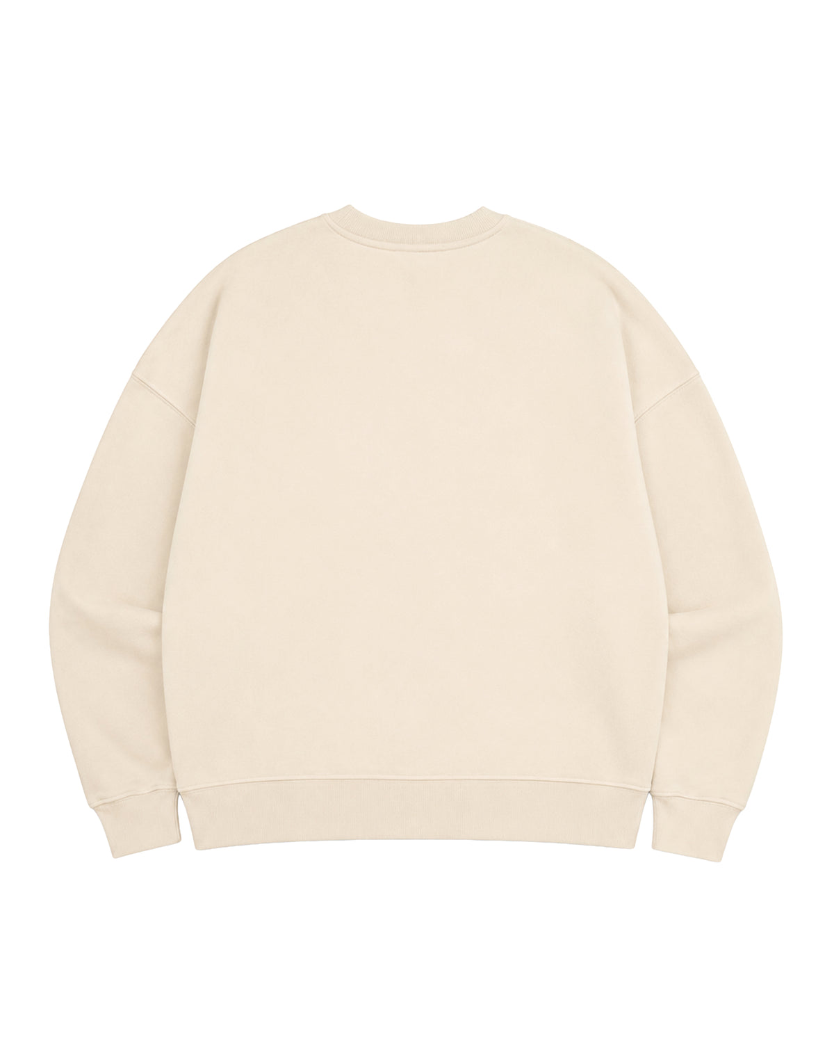 Unisex Oversized Crewneck Sweat in cream, back view