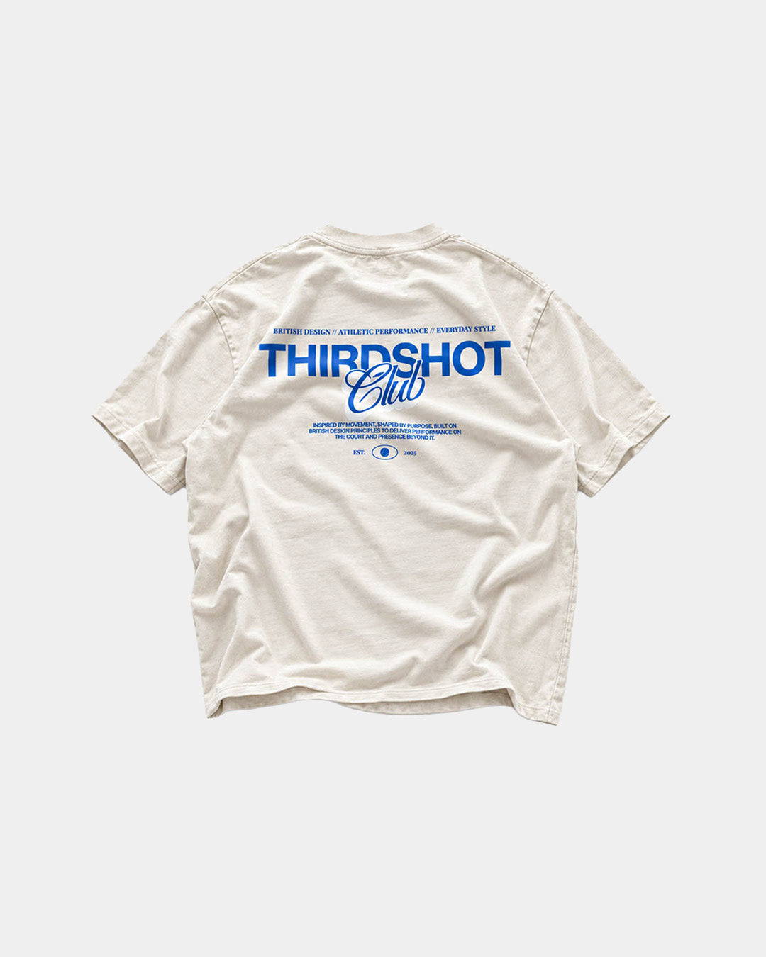Third Shot Founded Box Tee - Ecru and Blue