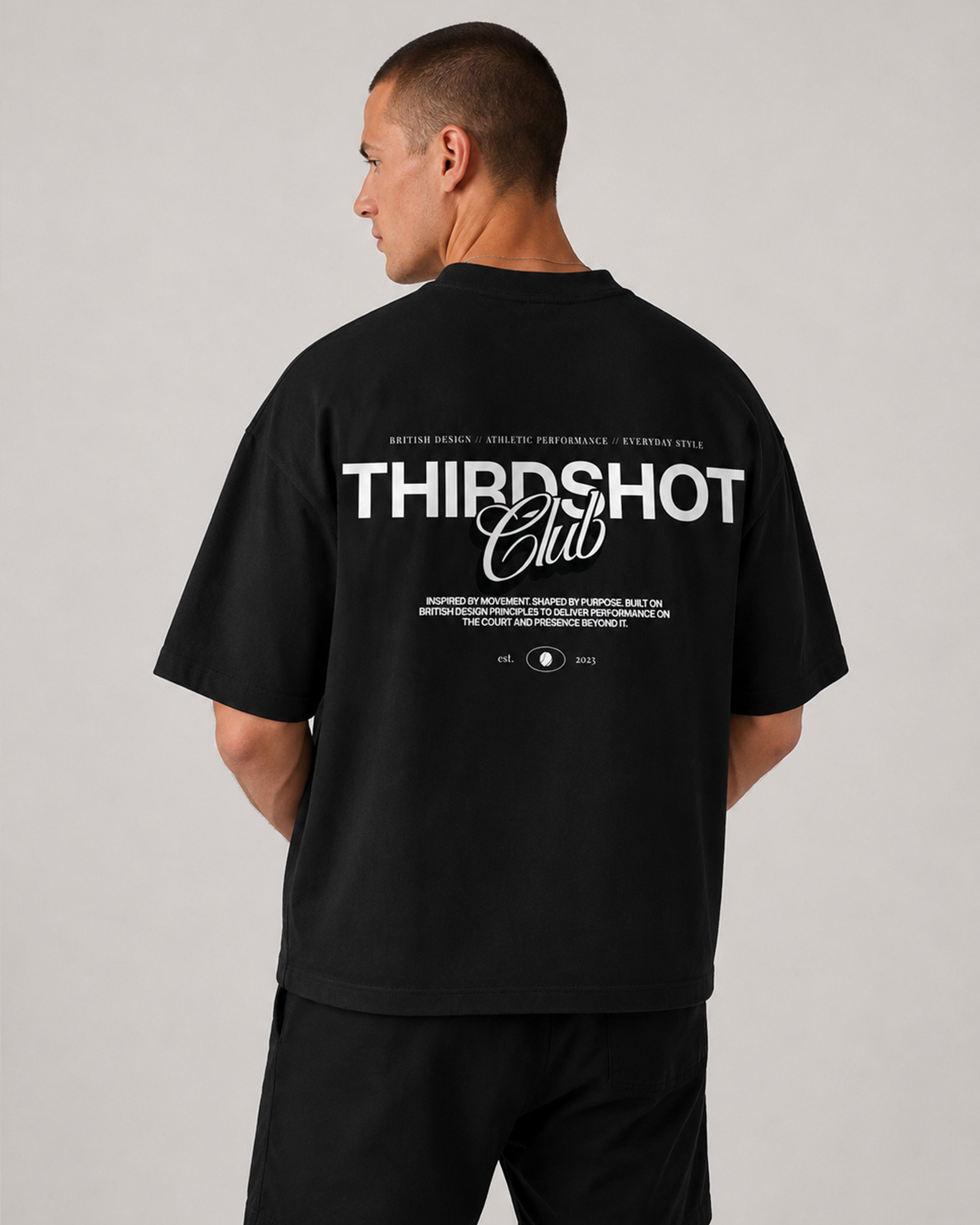 Third Shot Founded Box Tee - Black and White