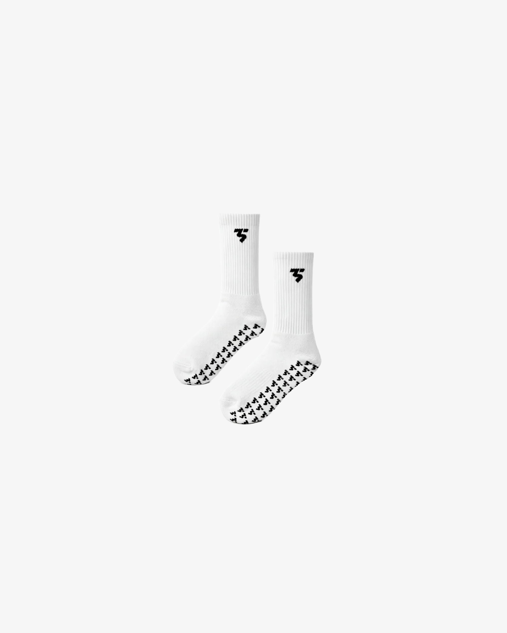 Third Shot Grip Crew Socks 3 Pack in White — padel & pickleball socks