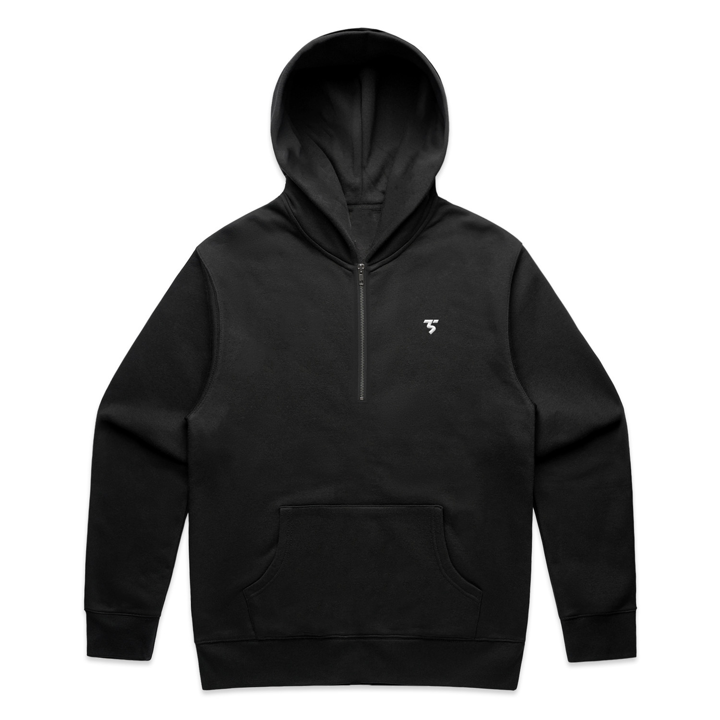 Quarter Zip Hoodie – Relaxed Fit Midweight Cotton Recycled Fleece