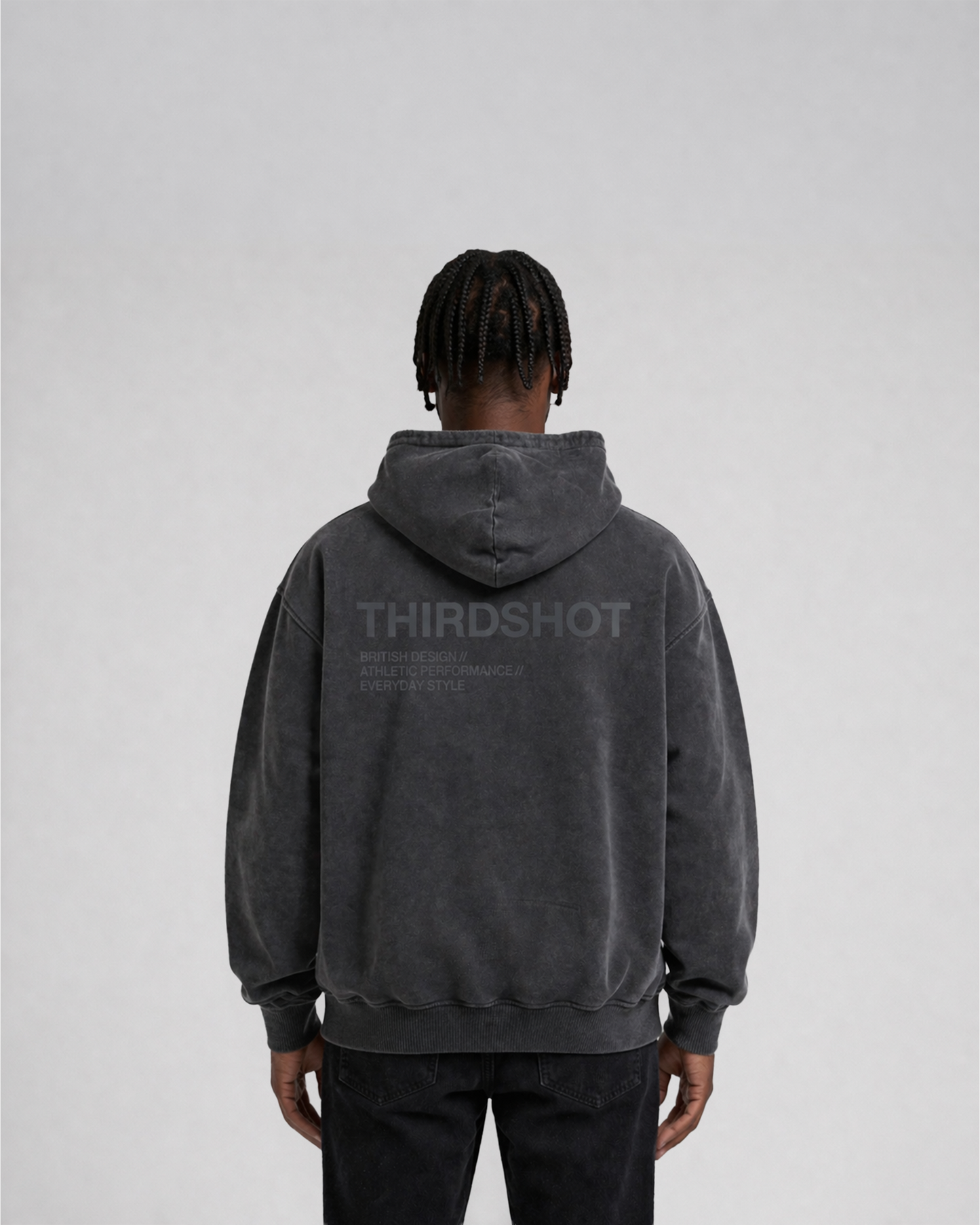 Signature Heavyweight Hoodie - 400gsm — Third Shot UK pickleball & padel hoodie - back view