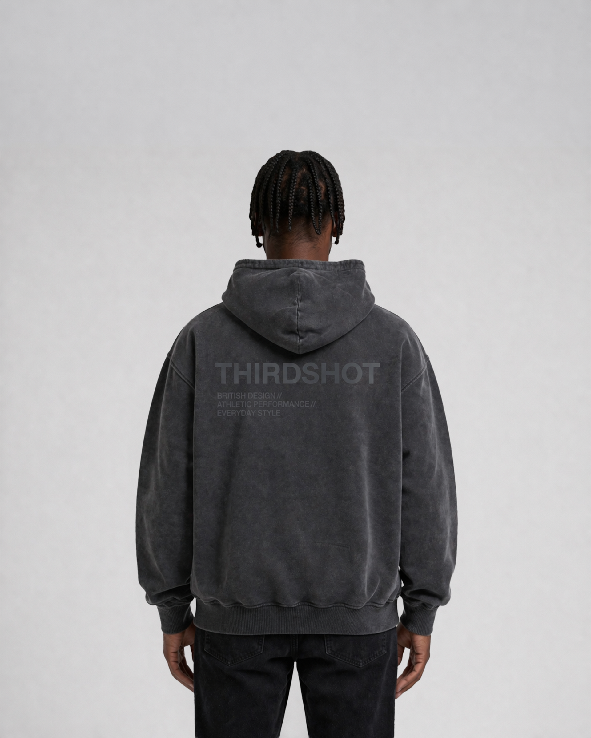 Signature Heavyweight Hoodie - 400gsm — Third Shot UK pickleball & padel hoodie - back view