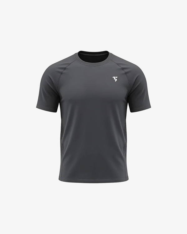 Third Shot Quick Dry Activewear Top in Charcoal — padel & pickleball performance top