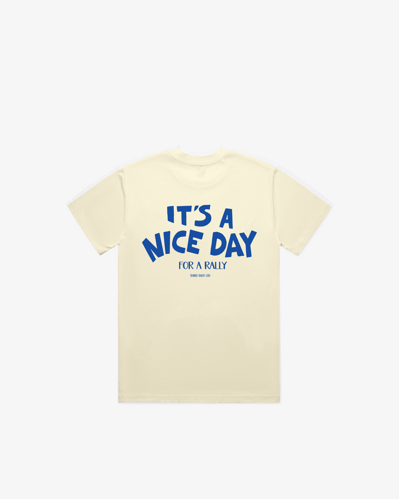 Third Shot Nice Day For a Rally Boxy Tee — padel & pickleball t-shirt