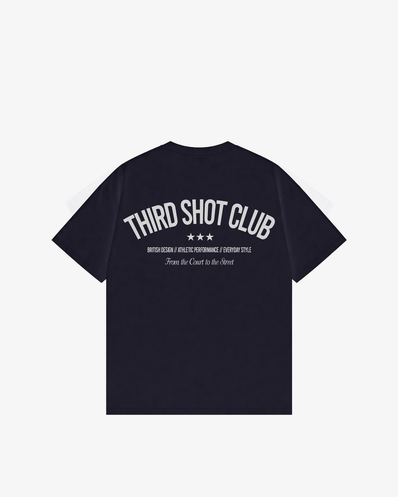 Third Shot Club Star Box Tee — padel & pickleball t-shirt