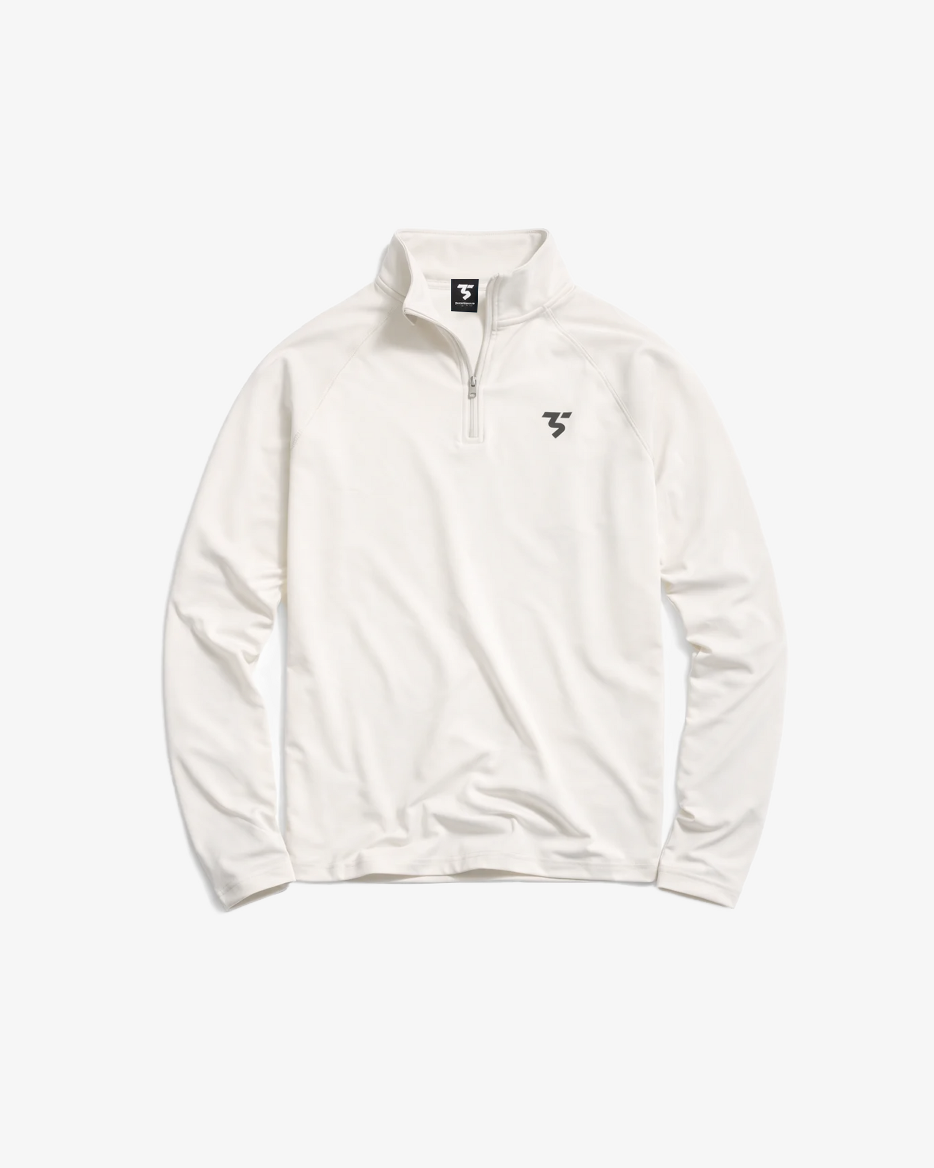 Performance Quarter Zip Sports Top in Stone — Third Shot UK pickleball & padel quarter zip