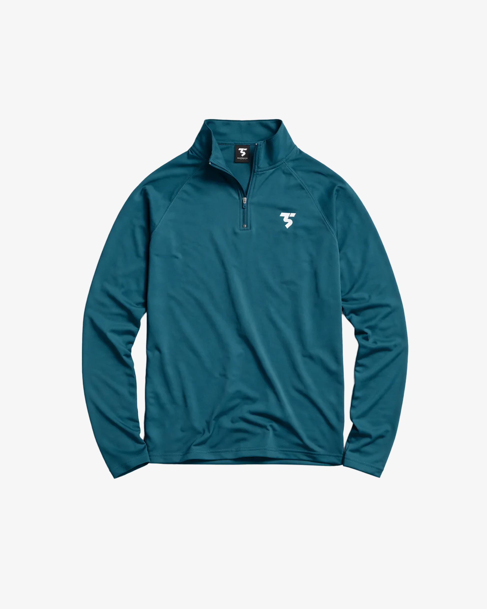 Performance Quarter Zip Sports Top in Teal — Third Shot UK pickleball & padel quarter zip