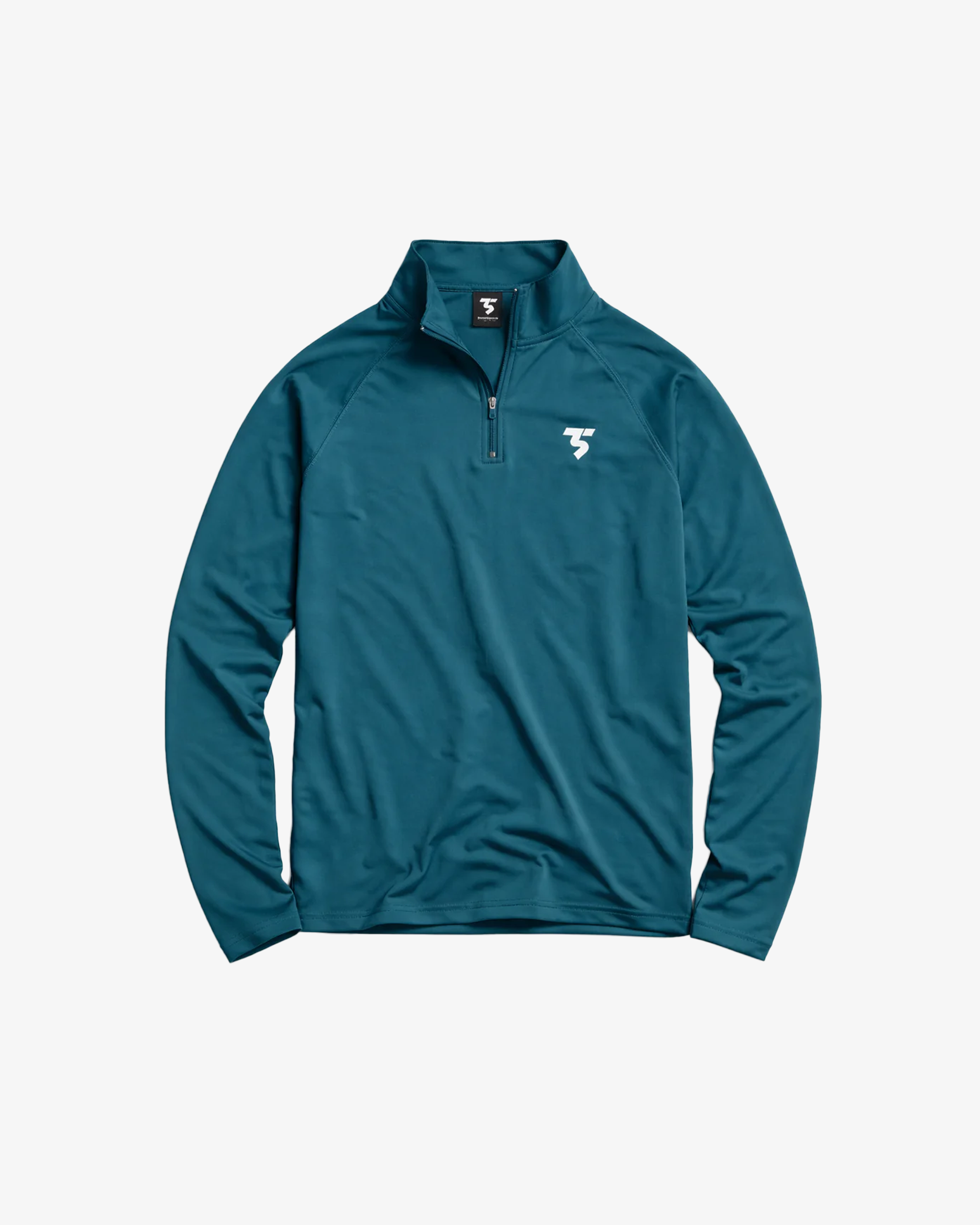 Performance Quarter Zip Sports Top in Teal — Third Shot UK pickleball & padel quarter zip