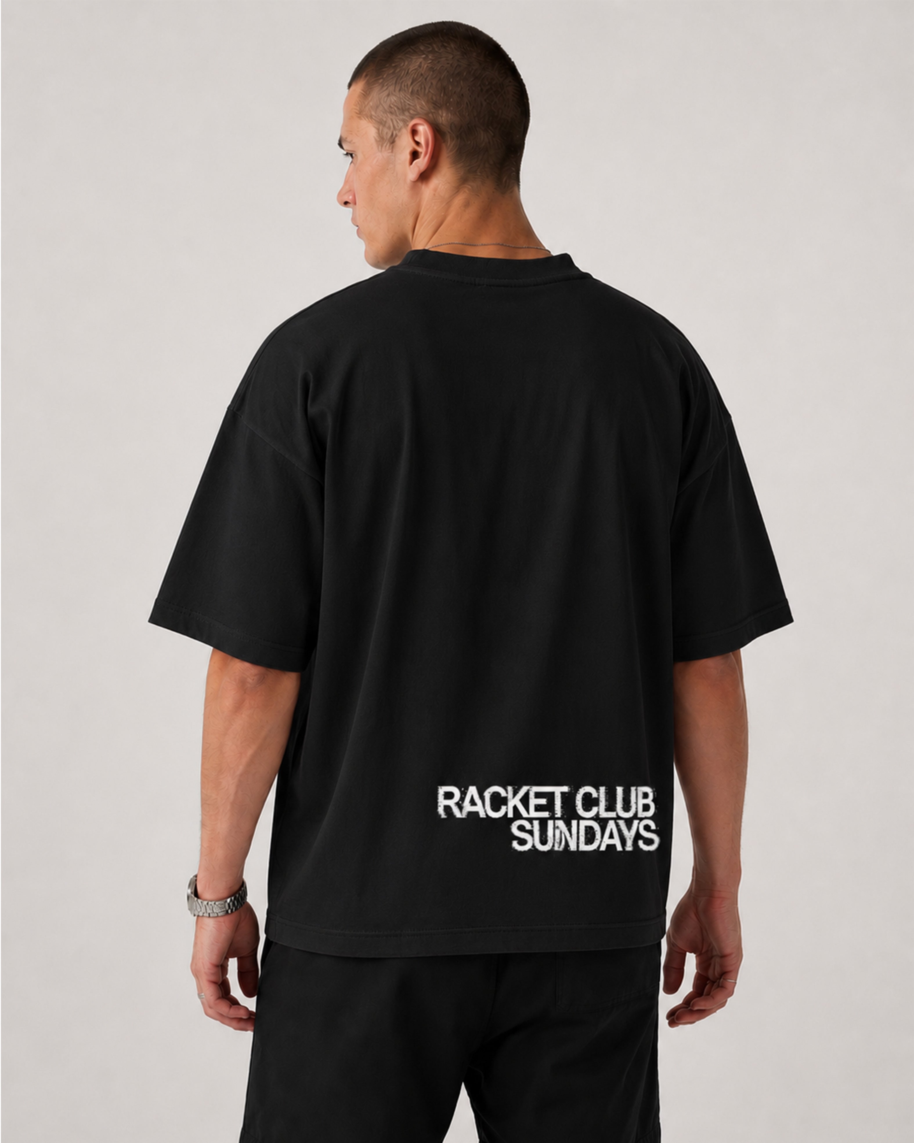 Racket Club Sundays Tee - Black