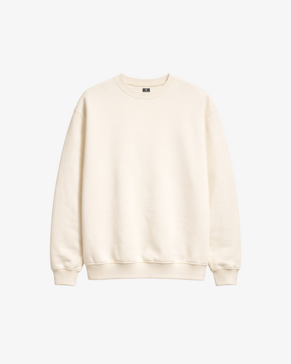 Third Shot Club Oversized Sweatshirt in Cream — padel & pickleball sweatshirt
