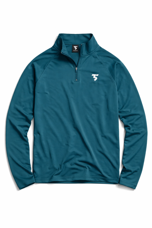 Performance Quarter Zip Sports Top - Teal