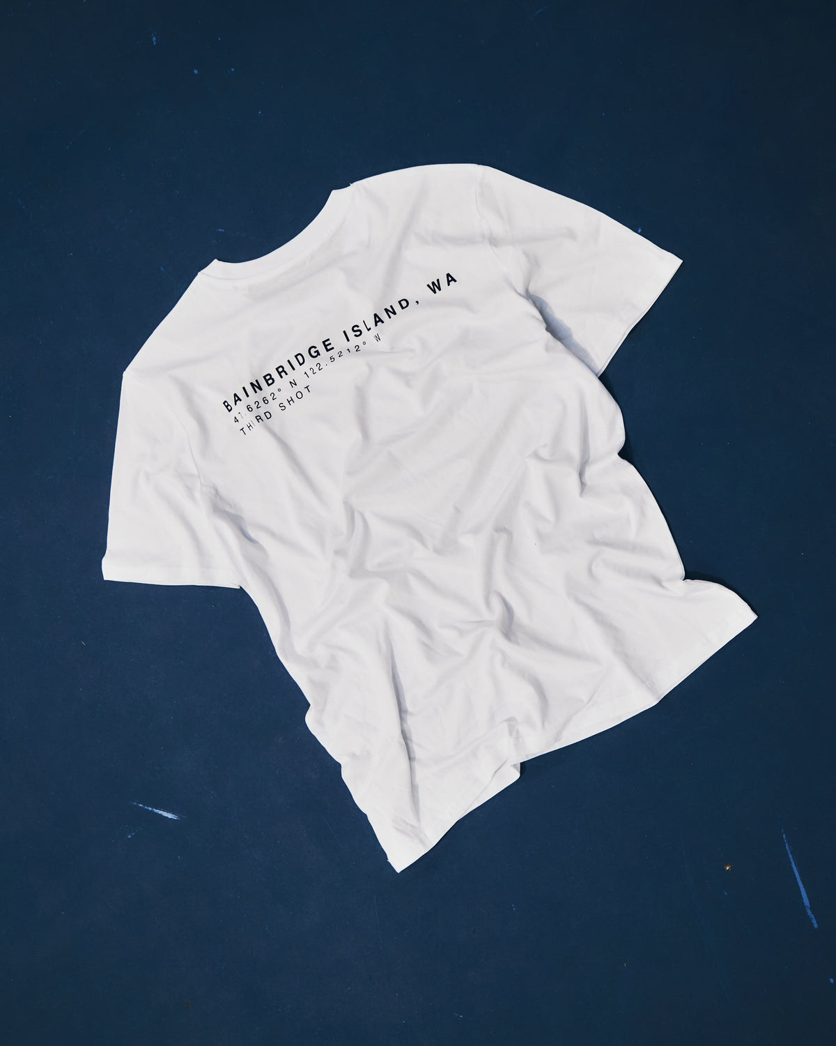 Third Shot Bainbridge Island Tee in White — padel & pickleball t-shirt