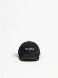 Vintage Wash Cap in black with ThirdShot script embroidery — low-profile padel and pickleball cap