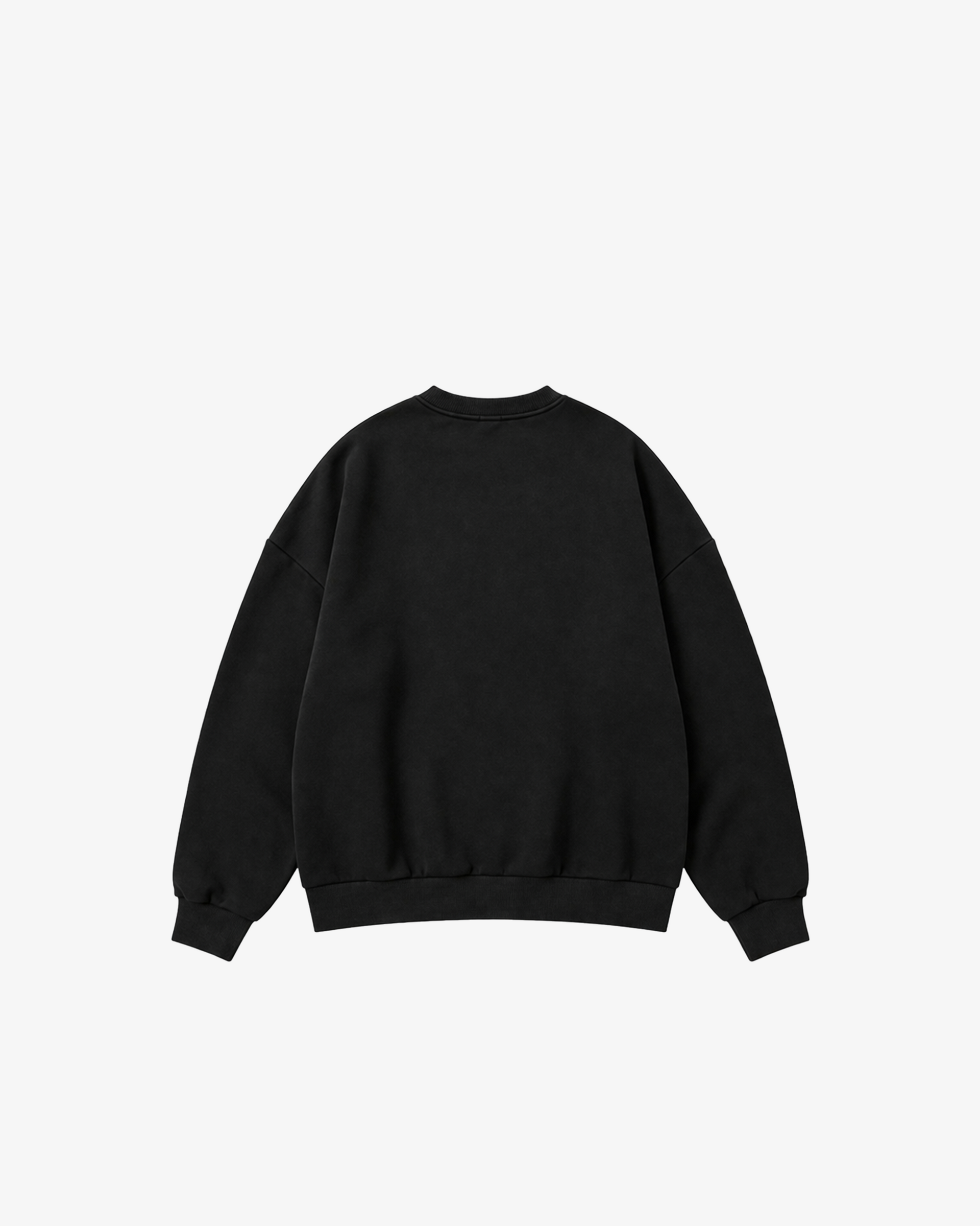 Women's Vintage Heavy Crewneck in Black — Third Shot UK pickleball & padel sweatshirt - back view