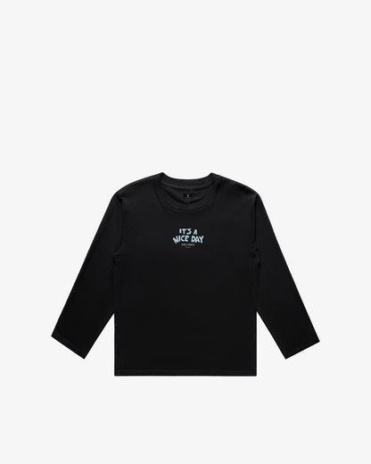 Third Shot Nice Day for a Rally Long Sleeve Tee — padel & pickleball t-shirt