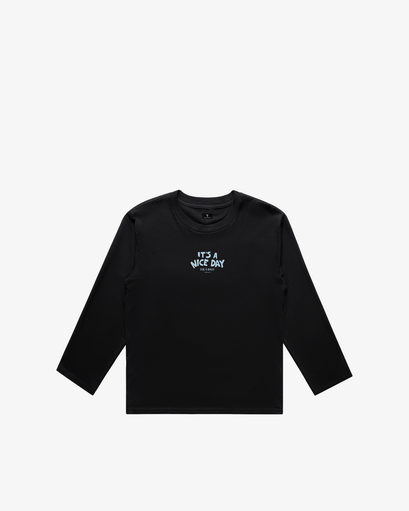 Third Shot Nice Day for a Rally Long Sleeve Tee — padel & pickleball t-shirt