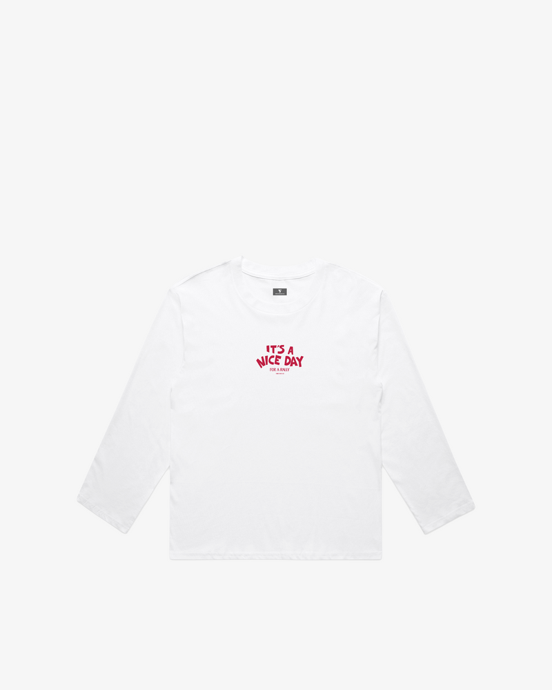 Third Shot Nice Day for a Rally Long Sleeve Tee — padel & pickleball t-shirt
