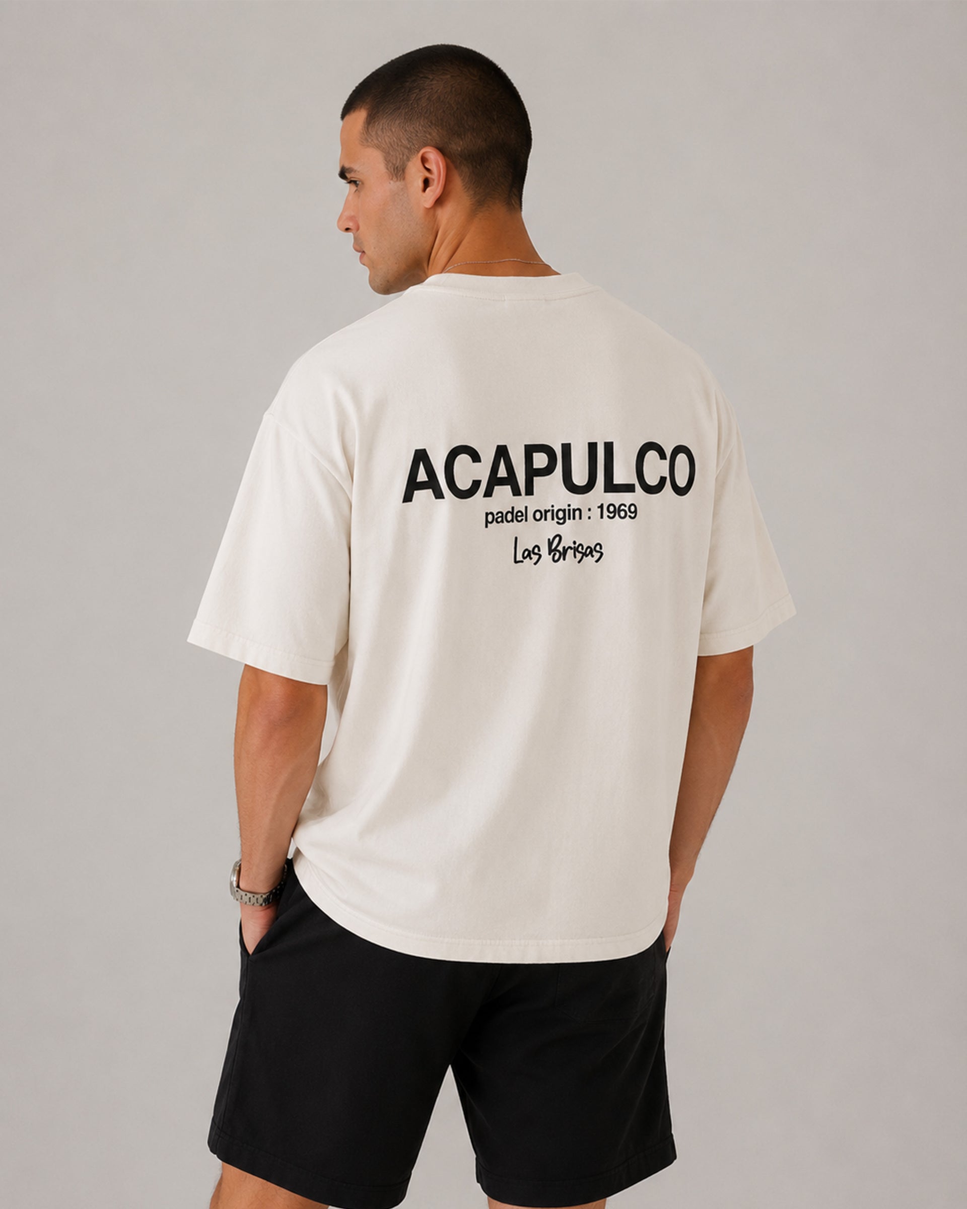 Acapulco Origins T-shirt - Ecru and Black