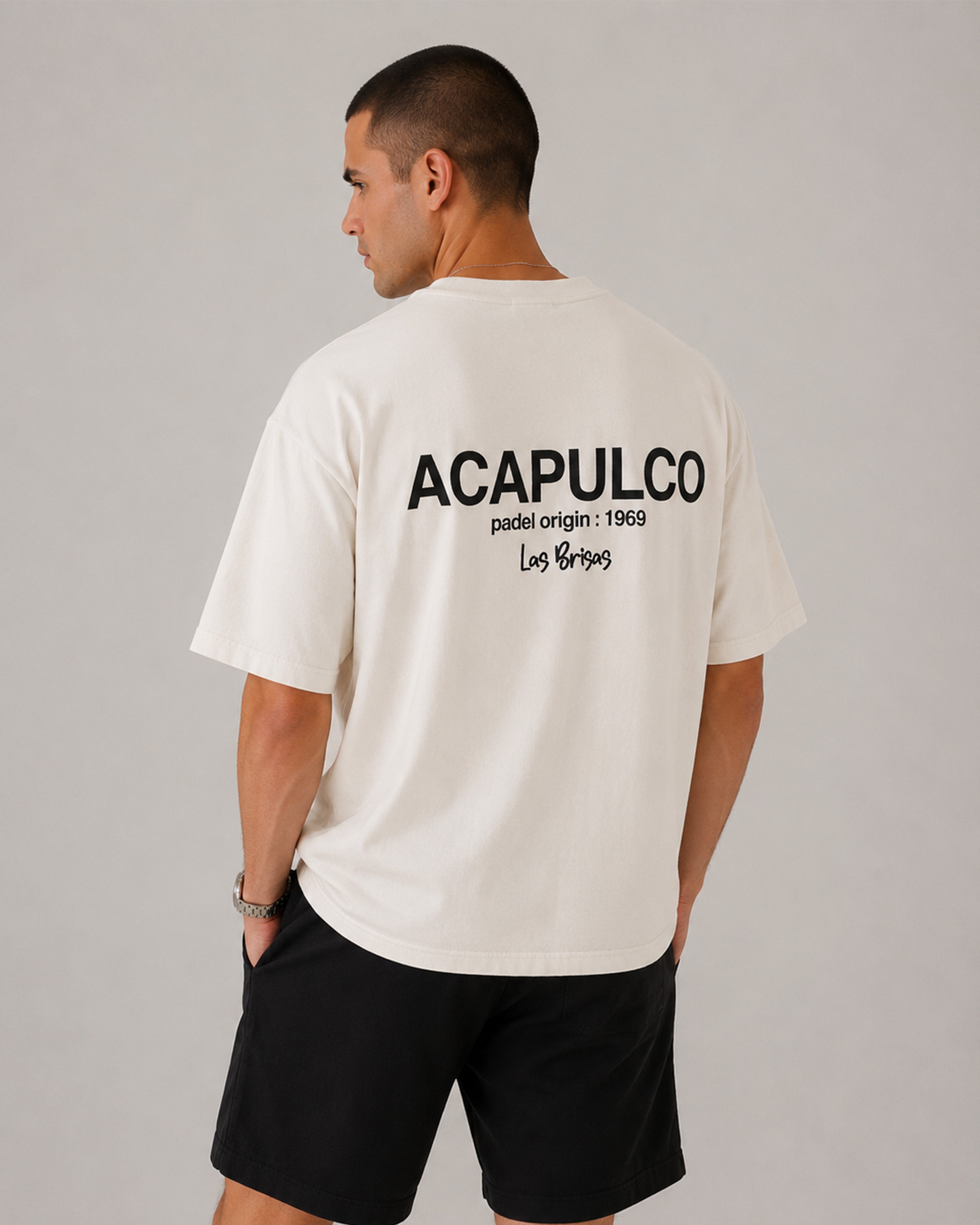 Acapulco Origins T-shirt - Ecru and Black