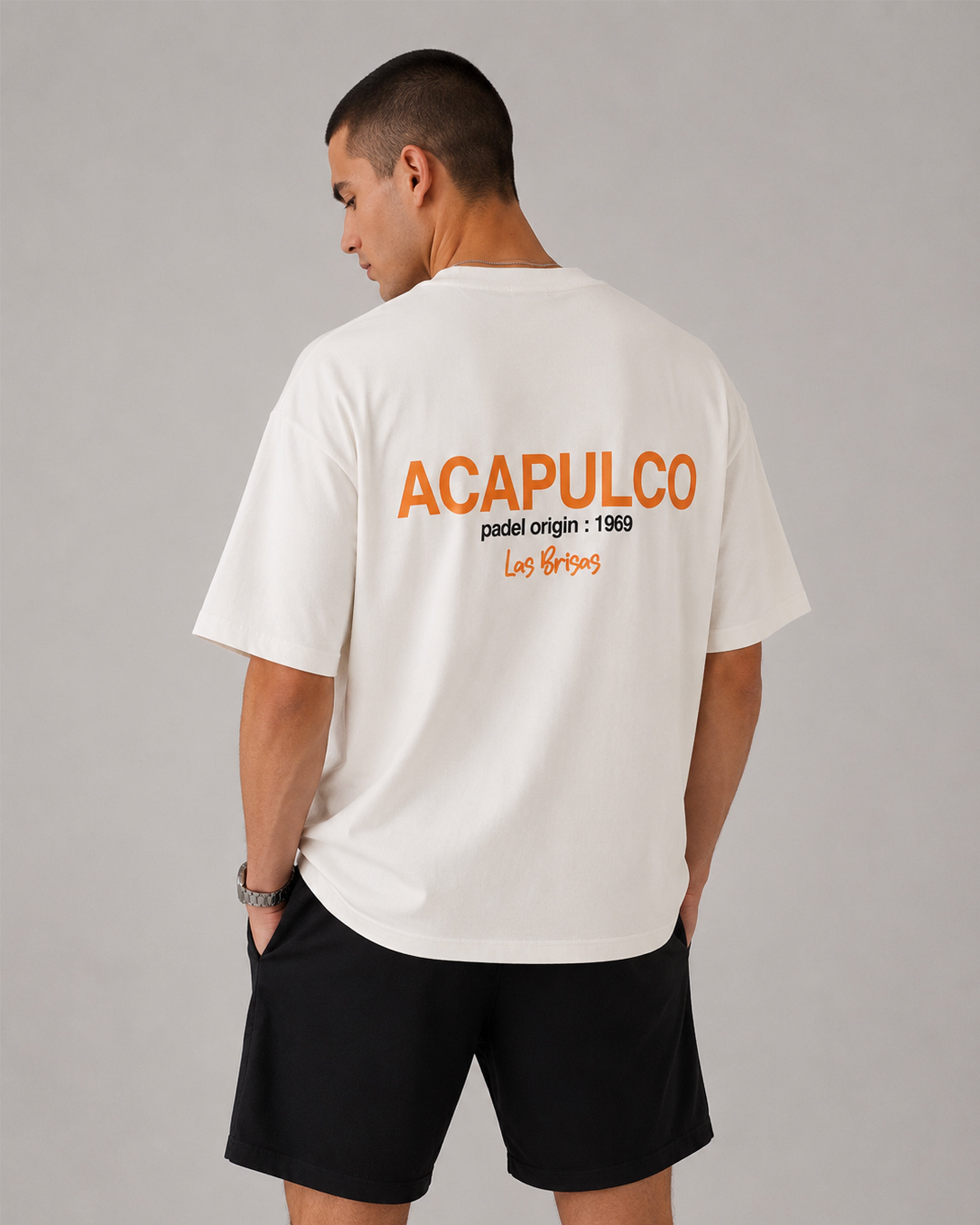 Acapulco Origins T-shirt - Ecru and Orange
