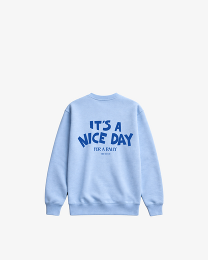 Third Shot Nice Day For a Rally Relaxed Crewneck — padel & pickleball sweatshirt