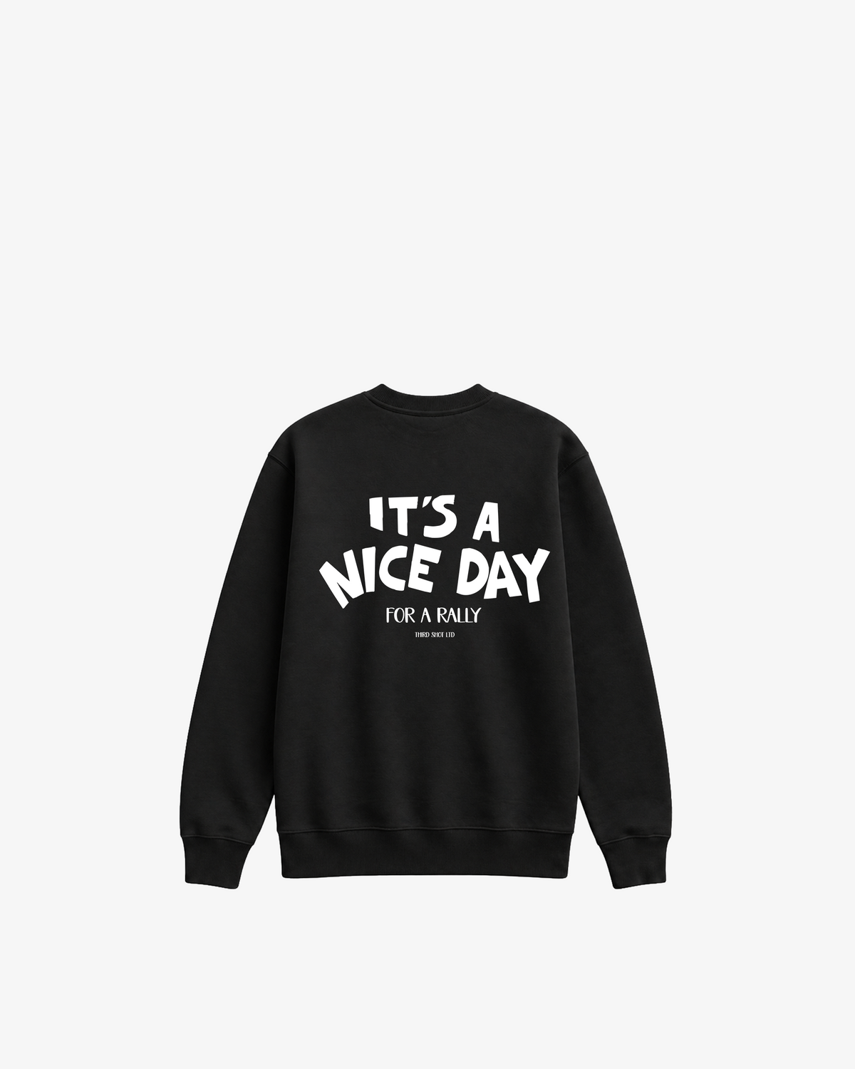 Third Shot Nice Day For a Rally Relaxed Crewneck — padel & pickleball sweatshirt