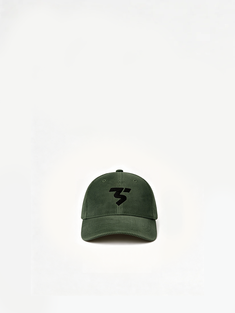Corduroy Vintage Cap in Green — Third Shot UK pickleball & padel cap