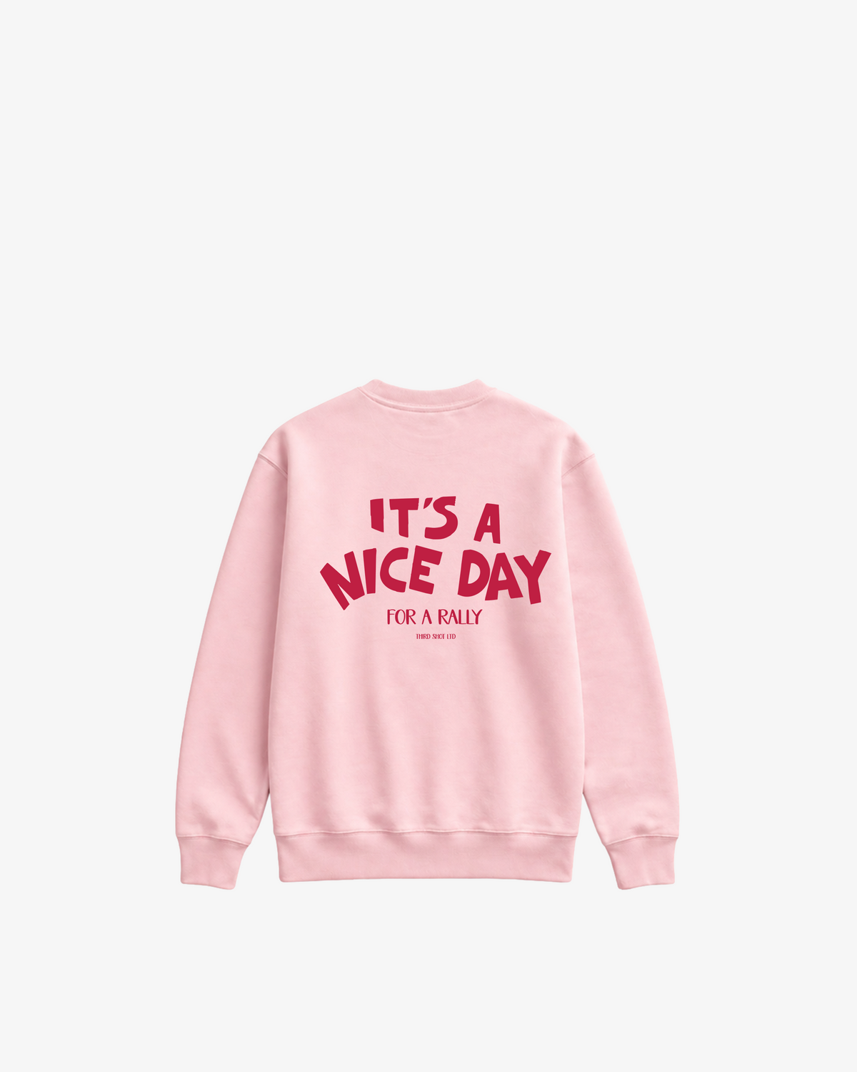Third Shot Nice Day For a Rally Relaxed Crewneck — padel & pickleball sweatshirt