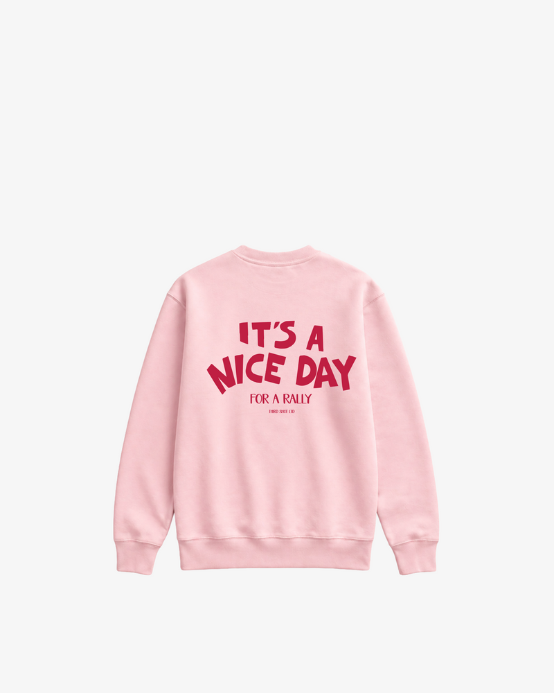 Third Shot Nice Day For a Rally Relaxed Crewneck — padel & pickleball sweatshirt