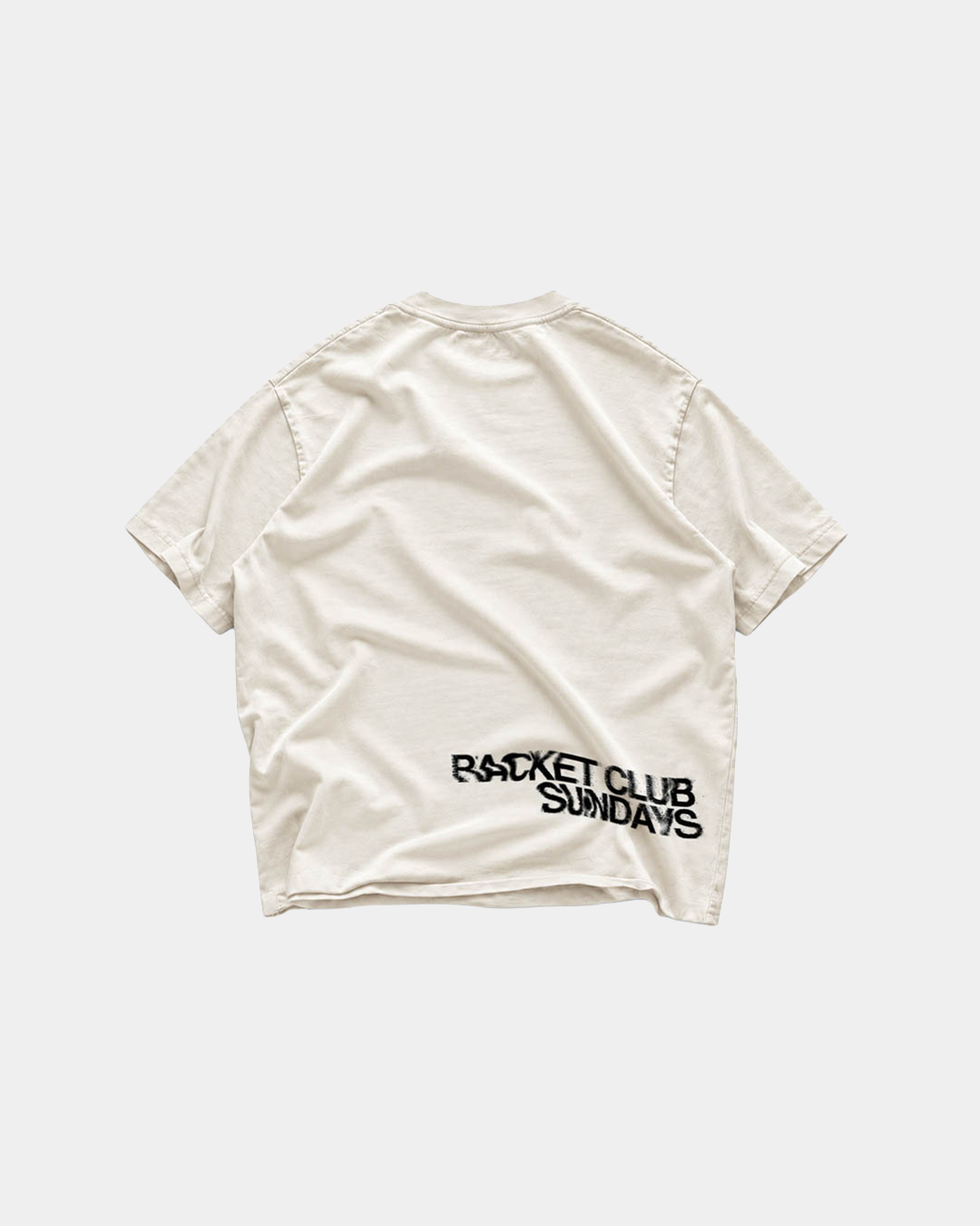 Racket Club Sundays Tee - Ecru and Black