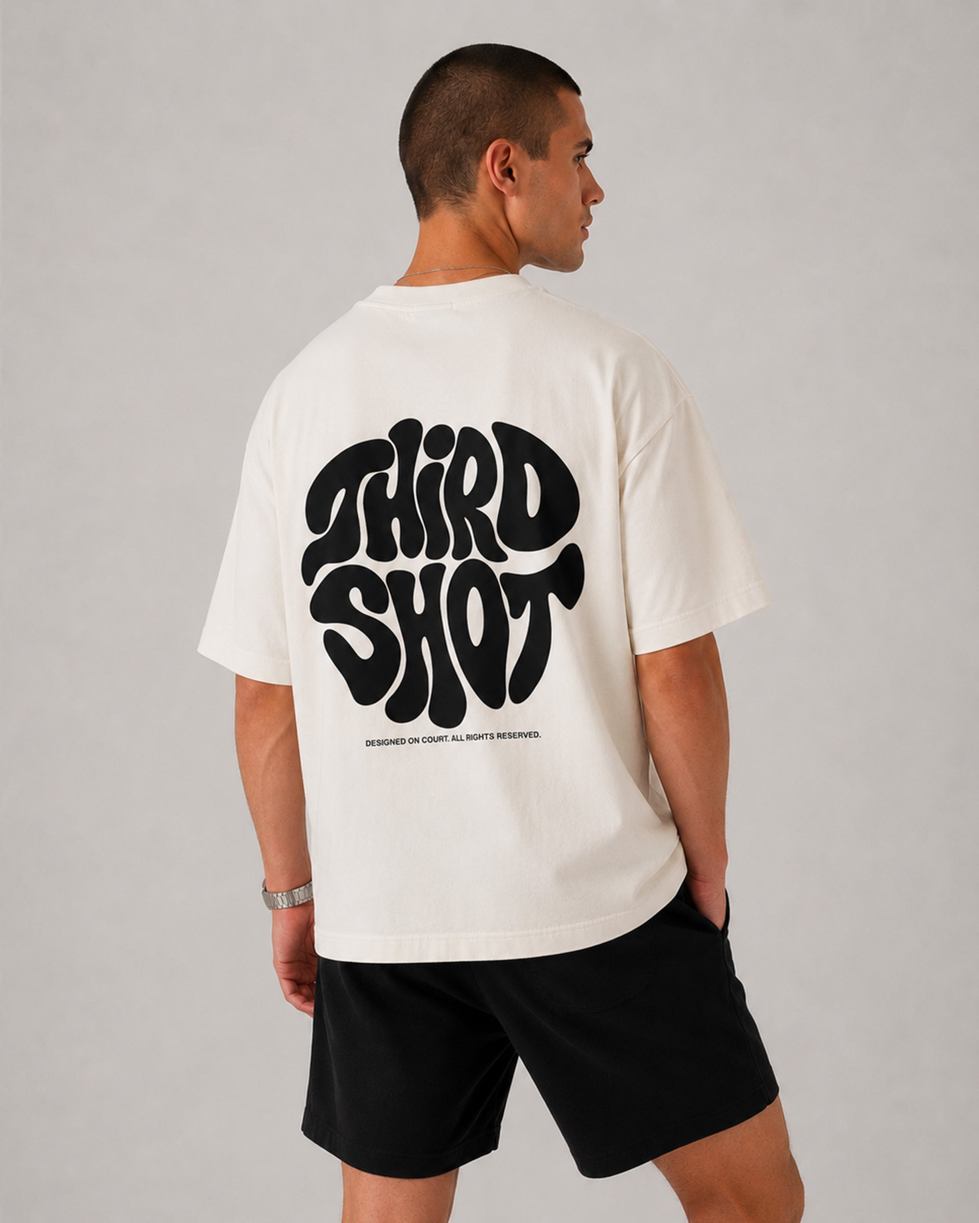Retro Tee - White and Black