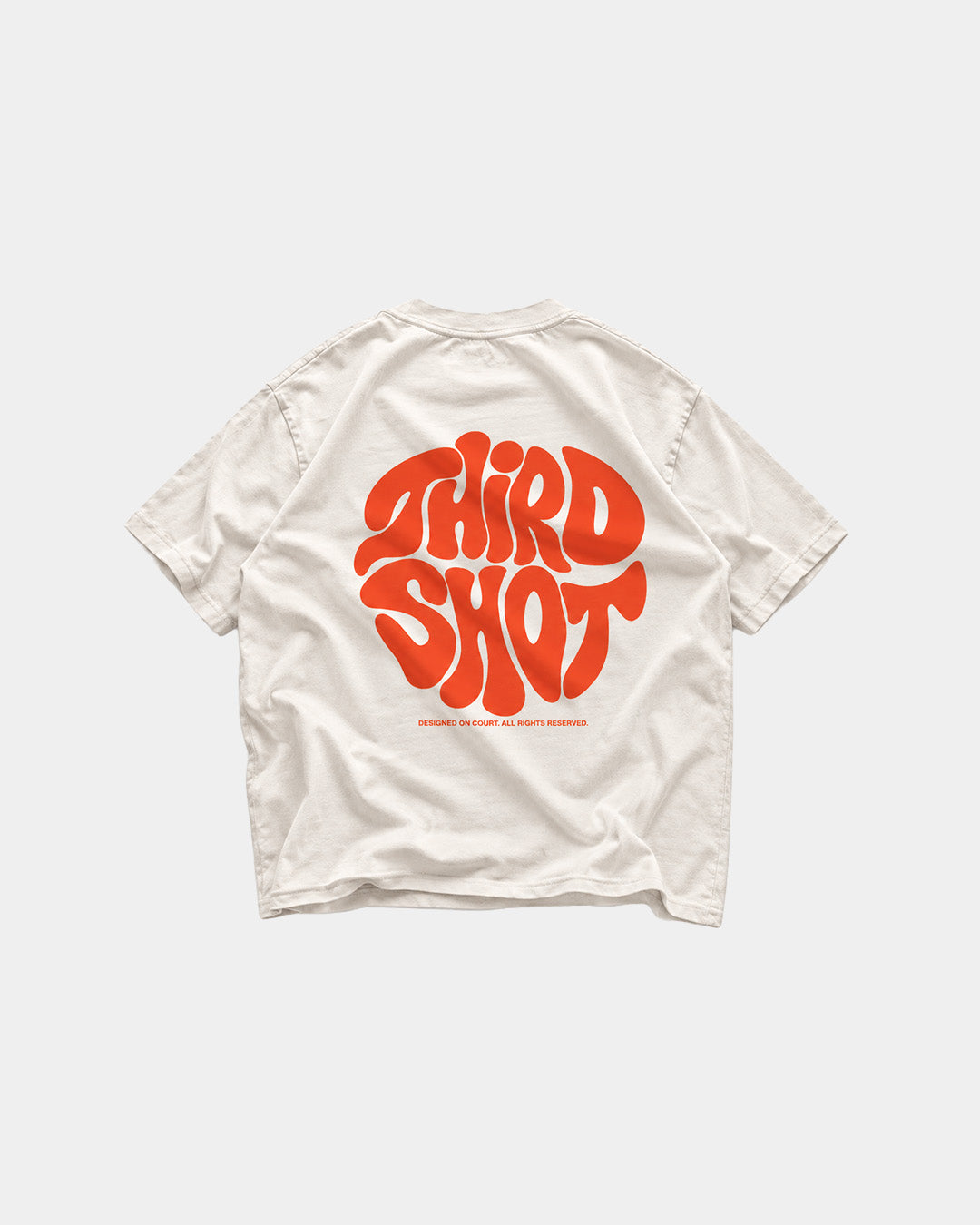 Retro Tee - Ecru and Orange