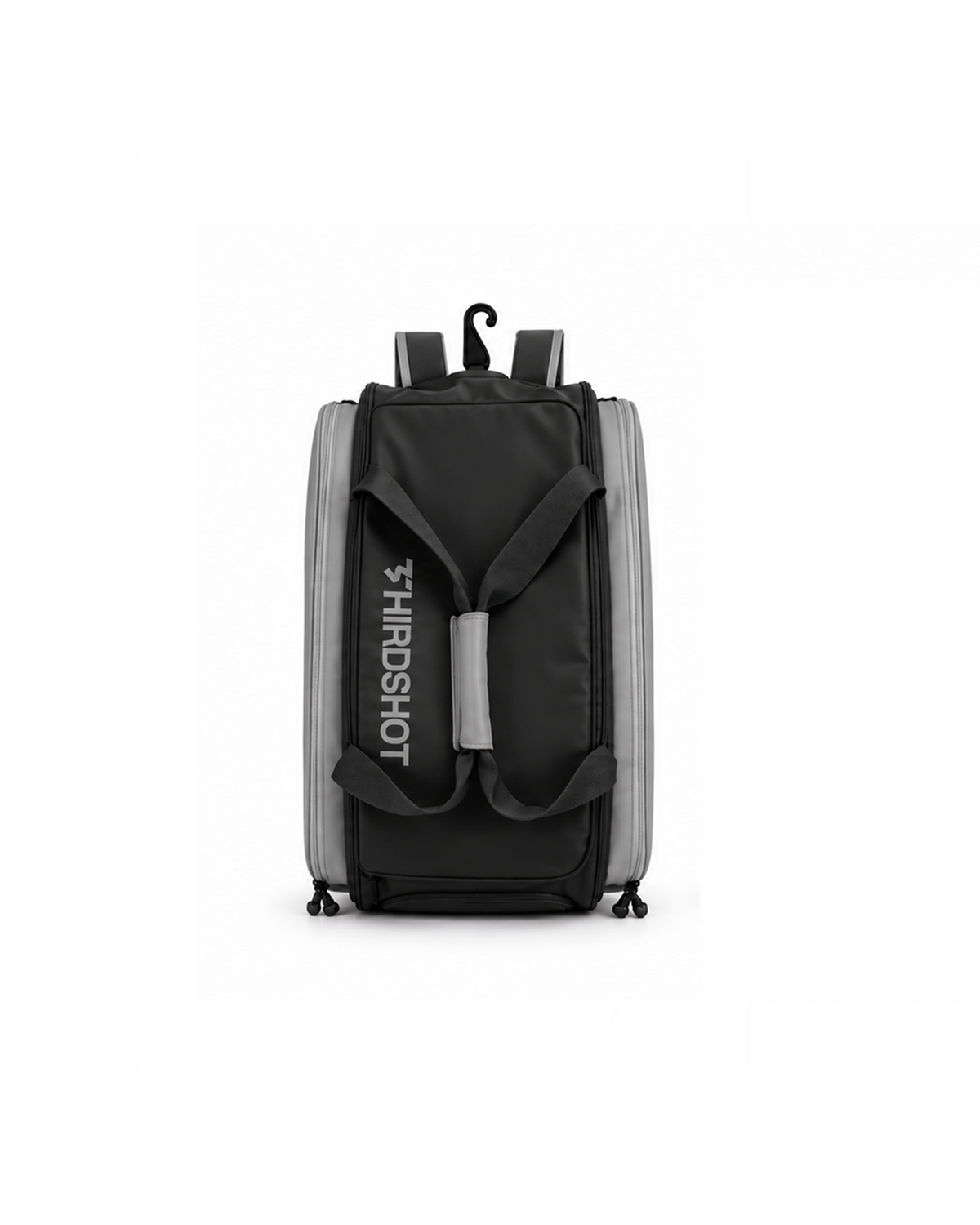 The Centre Court Black Bag – dark grey & black padel and pickleball court bag – front view